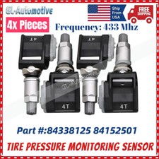 4PCS TIRE PRESSURE SENSOR TPMS 84338125 For GMC TRAILER CHEVY SILVERADO 84152501