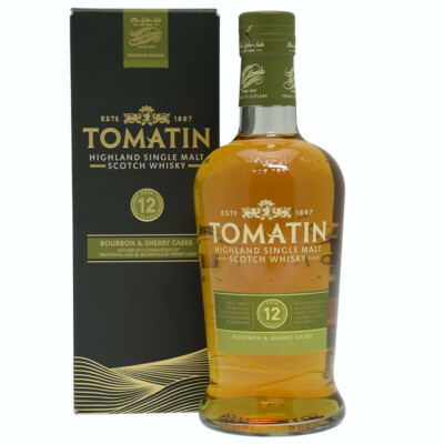 Tomatin 12 Jahre Highland Single Malt Scotch Whisky - 43 % Vol./ 1 Liter Flasche