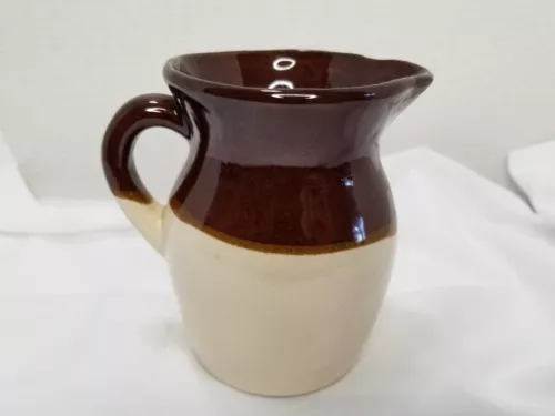 Vintage RRP & Co Roseville Ohio USA Stoneware Pottery Creamer Pitcher