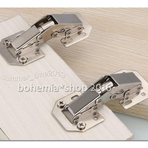 12Pcs Aufschraubscharniere Aufschraubscharnier Möbelscharnier m. Feder Schraube - Bild 7 von 8