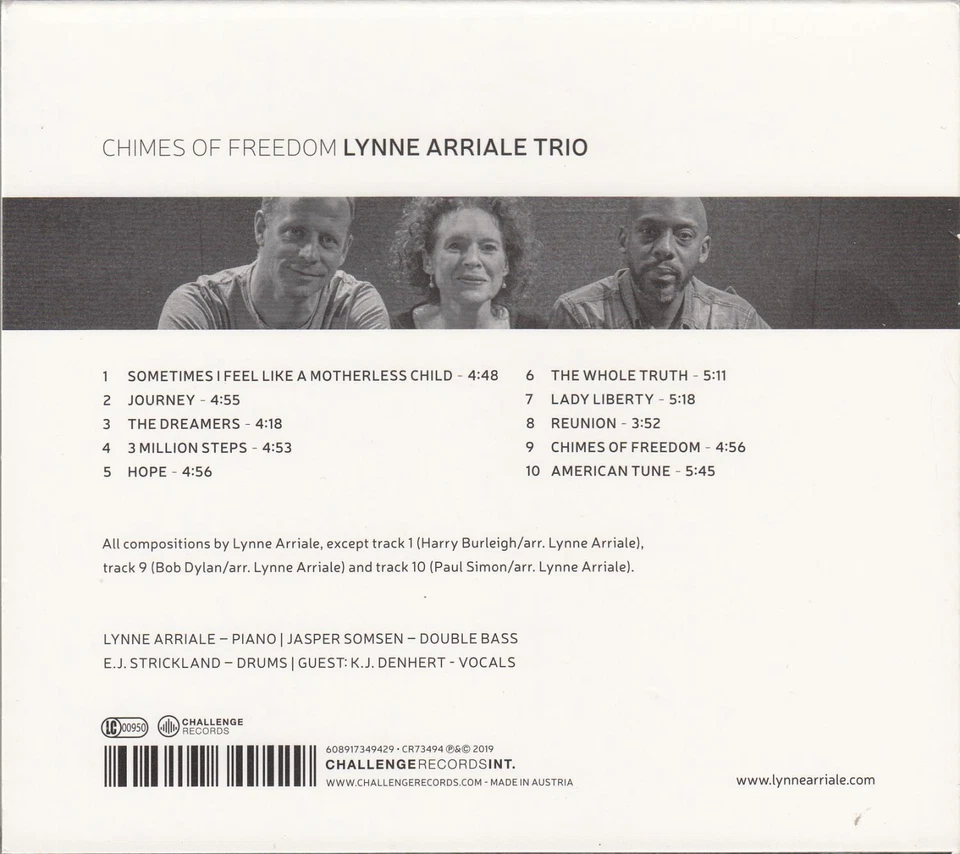 Lynne Arriale Trio, Jasper Somsen & E.J. ... - Chimes Of Freedom (CD) - Bild 2 von 2
