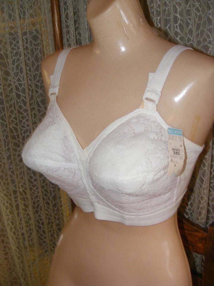 SUJETADOR 34D AÑOS 80 BESTFORM P6064 ETERNA JUVENTUD ENCAJE TAZA DEADSTOCK LENCERÍA VINTAGE Foto 2 de 4