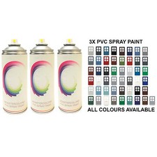 Spray Paint PVC Multi-Buy Pack 3x400ml 45 Colours Matte Gloss For Windows Doors
