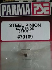 Parma 70109 NEW 8 Tooth 64 Pitch Solder On Steel Pinion Gear - Qty. 1