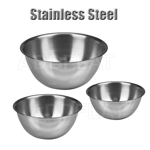 1 to 3 PC Stainless Steel Chef Prep and Nested Mixing Bowl Set Cookware 3 Sizes - Picture 10 of 10