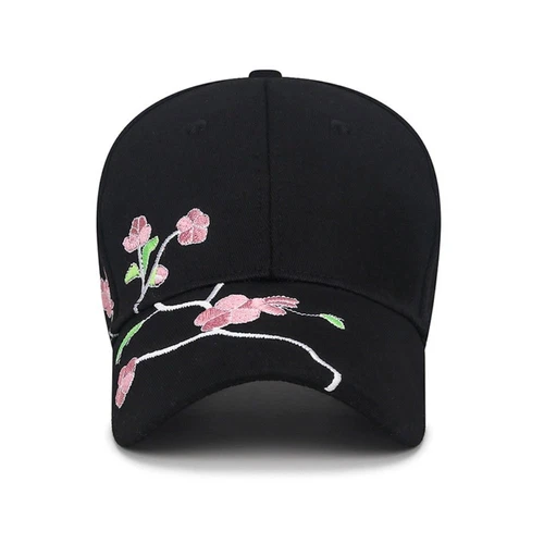 Korean Flower Embroidery Baseball Caps Plum Embroidered Baseball Cap Outdoor - Picture 5 of 14