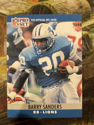 1990 PRO SET #102 BARRY SANDERS LIONS. NRMT+