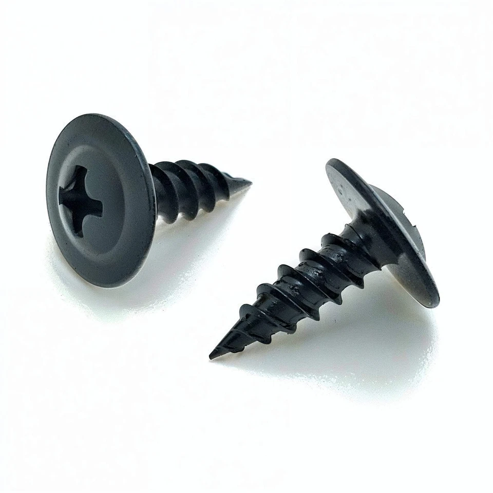 BCP FASTENERS #8 x 1/2" Black Phillips Modified Truss Head Wood Screws, 100 Qty (BCP1077)