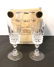 W.M. Dalton French Lead Crystal Parfait/Sour glasses Verite Pattern Unit No. 3