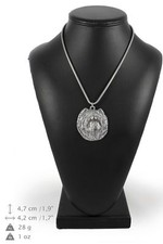 Chow Chow - silver plated necklace with a dog on silver chain, Art Dog UK