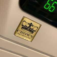 Custom Vintage 386 486 Computer Case Badge Domed Sticker Retro PC CROWN 1x1