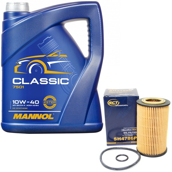 MotoröL Set 10W-40 5 Liter + ÖLfilter FüR Renault Clio II Thalia I 1.2 16V 75 PS-image