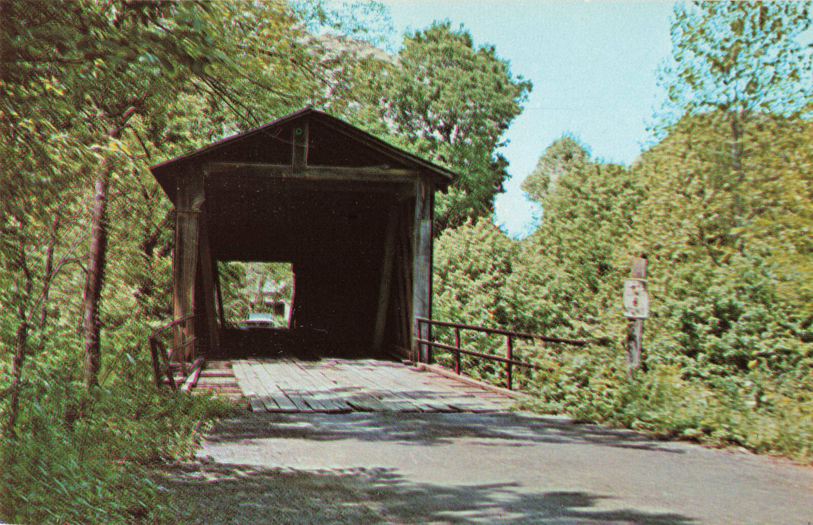 Postcard Wooden Covered Bridge Rome Georgia GA | eBay