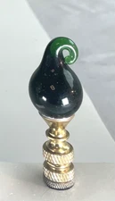 Crystal Finials Large Emerald Green Flame Crystal Lamp Shade Finial 3" New