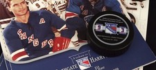 ANDY BATHGATE HARRY HOWELL NEW YORK RANGERS RETIREMENT NIGHT GAME PUCK 2/22/09