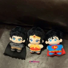 DC Batman Superman Plush Doll Keychain Stuffed Pendant Toy Anime 10cm