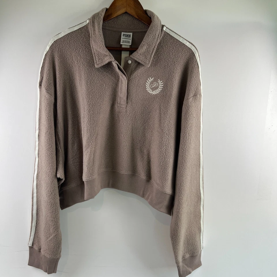 Victoria’s Secret ROSA Polar Manga Larga Suéter-Pantalones Sudadores Conjunto Beige XXL NUEVO CON ETIQUETAS Foto 2 de 4