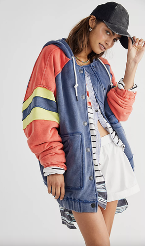 Free People Jianna Varsity Bomber 