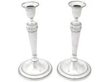 Antique George III Sterling Silver Candlesticks