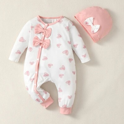 Baby Girls Kids Romper Newborn Plush Winter Jumpsuit Clothes Set