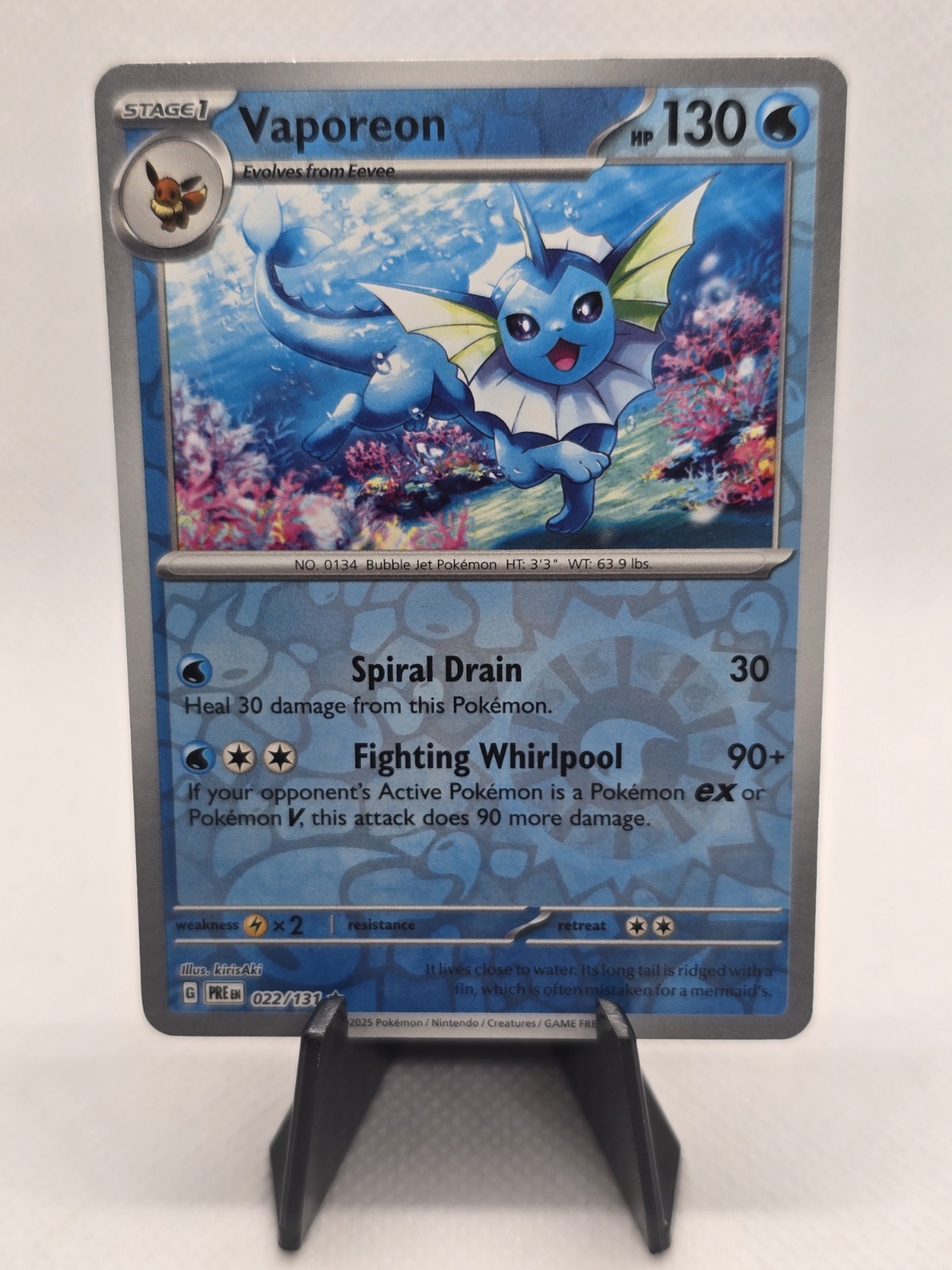 Pokemon TCG: Vaporeon 22/131, Prismatic Evolutions Reverse Holo