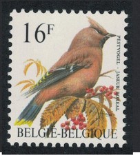 Belgium Bohemian waxwing Bird Buzin  Jaseur Boreal  16f 1994 MNH SG#3088a