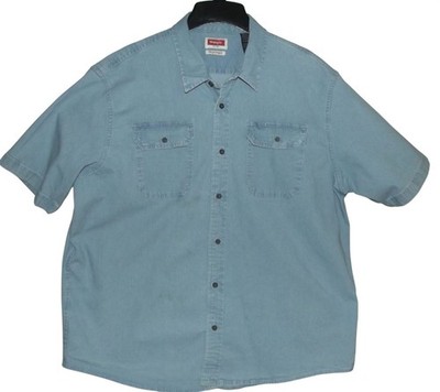 Wrangler Shirt Mens 2XL Denim Flex for Comfort flap button down pockets