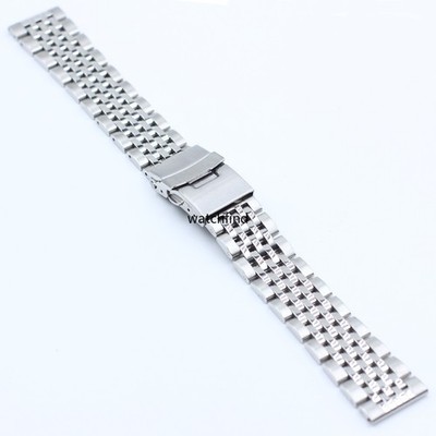 Edelstahl Metall Armband Clasp Buckle Uhrenarmband Strap Uhren Ersatz 18-22MM