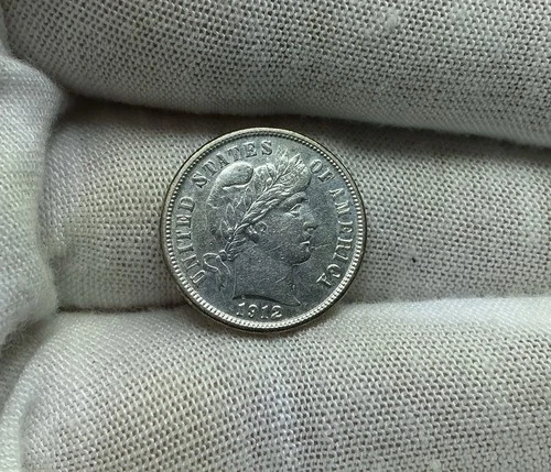 1912-D Barber Dime,  XF DETAILS.   Silver 10c ** R304