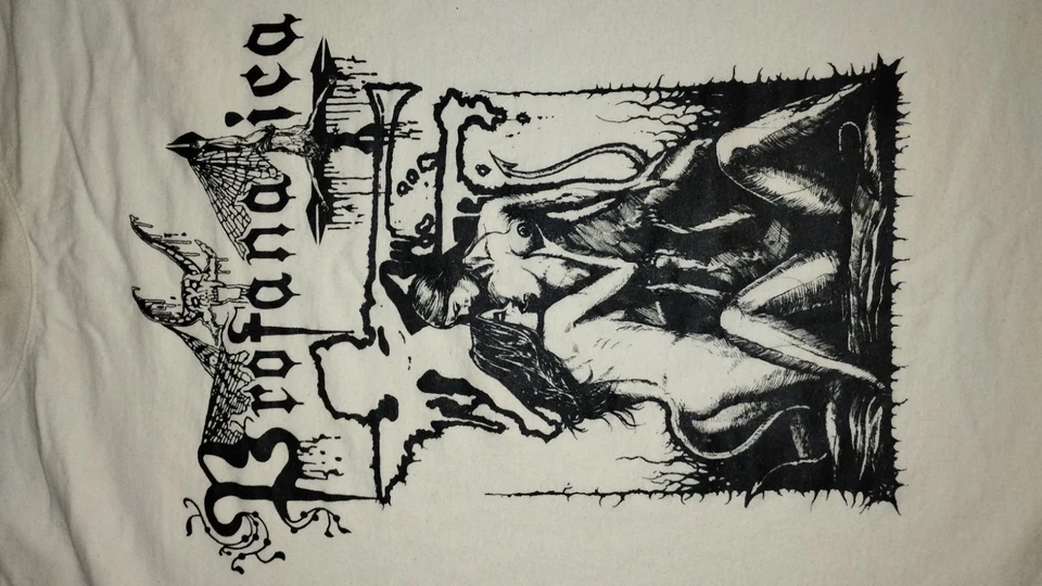 Camisa Profanatica Blanca Negra Culto Eyaculada 2XL 2024 Tour Camisa Diseño USBM Foto 3 de 4