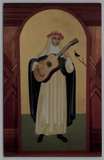 Postcard Art St Rose of Lima by Robert Lentz Santa Fe Cathedral Altar Screen NM