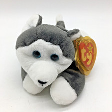 NWT Ty Rare Errors Vintage Retired Original Beanie Baby "Nanook" Husky Dog 1996