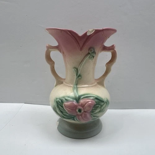 *flaws* Vintage 1940's Hull Art Pottery USA Wildflower 2 Handled Vase W-1-5 1/2