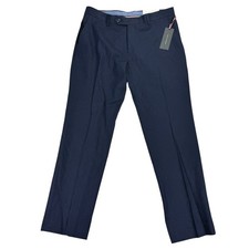 Tommy Hilfiger Mens Hall Modern Fit Linen Blend Suit Pants Navy Blue 34x30