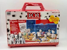 Disney Rose Art 101 Dalmatians Figure Maker Pin Magnet Molds Case New Vtg 1996