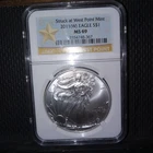 U.S. Mint American Eagle 2011 (W) 1 oz Silver MS 69 NGC Business Strike Coin