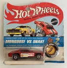 Vintage Hot Wheels Redline Red Mongoose Funny Car in Blisterpack
