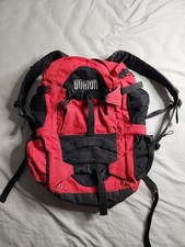 Vintage Burton Snowboard Backpack Bag Black Red Hiking Outdoor Padded Adjustable