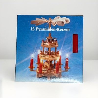 12 Pyramiden-Kerzen 4'' Red Candles   Gala D-91637