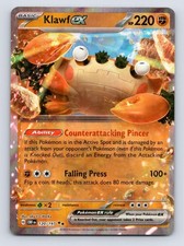 Klawf ex 120/197 Double Rare Obsidian Flames Pokemon Holo NM/M