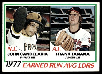 1978 Topps #207 1977 ERA Leaders (John Candelaria / Frank Tanana)