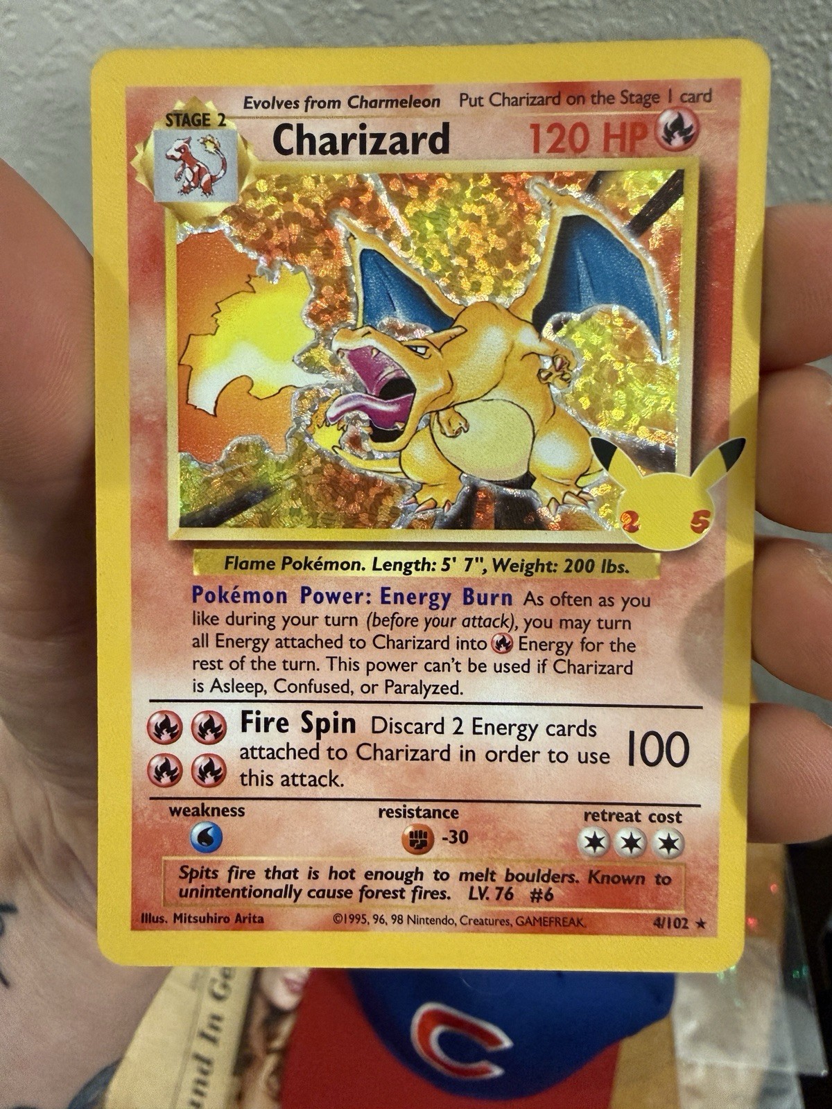 Pokemon Celebrations Charizard Holo Rare Card 4/102 NM Condition, English