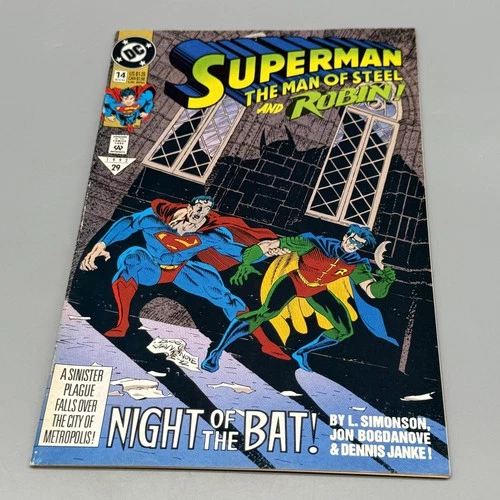 Vintage 1992 DC Comics Superman Man of Steel #14 Night of the Bat Robin Comic