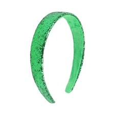 St. Patrick's Day Glitter Headband Soft Wide Hair 1 Count Pack of 1 Green