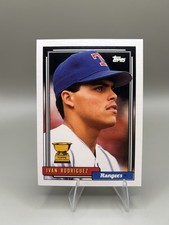Topps 1992 Ivan Rodriguez All-Star Rookie Texas Rangers Baseball #78 Card