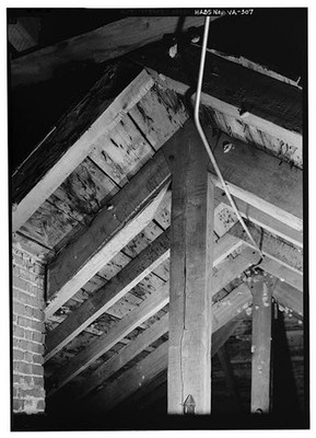 Stratford Hall Westmoreland County Virginia 1930s Roof Framing Interior