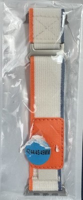 Watch Band Woven White/Orange/Blue for Apple Watch 42mm 44MM 45mm 49mm