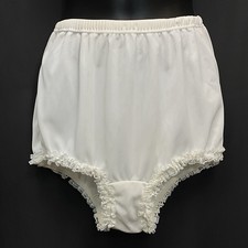 Vintage Women's 6/Med White Bloomers Panties Double Nylon Gusset Mushroom Sports