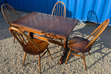Vintage Ercol Dining Table & 4 Quaker Chairs Retro FREE GB DELIVERY 🚚🚚🚚🚚🚚🚚
