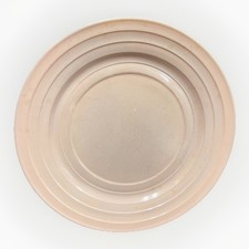 Hazel Atlas Moderntone Dinner Plate Platonite Pastel Pink 9  Depression Glass